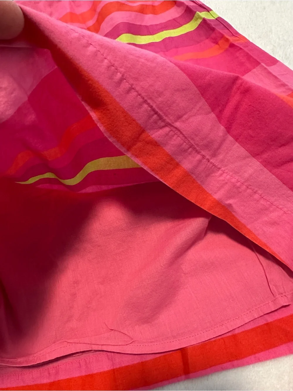 GAP Bright Pink Striped Halter Dress with Lime and Orange Accents